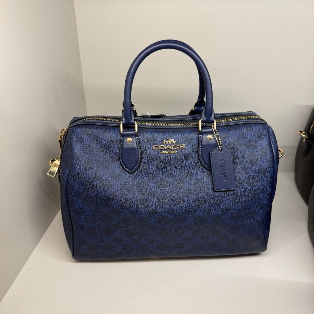 New‼️Coach Rowan Large Satchel Bag In Signature Canvas CEY74